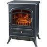 Chimenea el&eacute;ctrica vertical negra Homcom