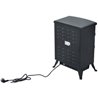 Chimenea el&eacute;ctrica vertical negra Homcom