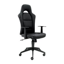 Silla despacho ruedas reposabrazos y cabecero negra IberoDepot