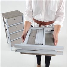 Cajonera PLEGABLE 4 cajones gris IberoDepot
