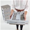 Cajonera PLEGABLE 4 cajones gris IberoDepot