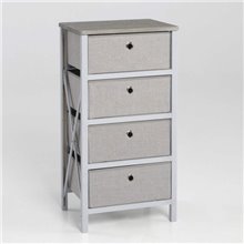 Cajonera PLEGABLE 4 cajones gris IberoDepot