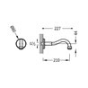 Ca&ntilde;o de pared 21 cm TRES-CLASIC 