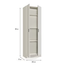 Armario columna multiusos 2 puertas blanco...