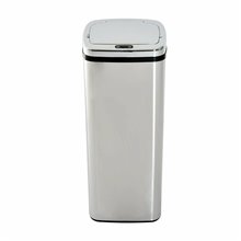 Papelera con sensor automático de 50L plata Outsunny