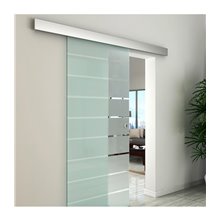 Puerta corredera de vidrio esmaltado Homcom