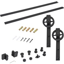 Kit para instalación de rieles de puerta corredera Outsunny