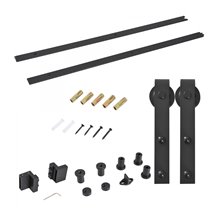 Kit de montaje de puertas correderas acero carbono Outsunny