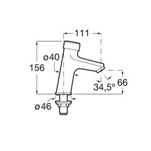 Grifo temporizado de repisa Plus Roca