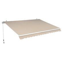 Toldo de pared plegable crema Outsunny