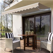 Toldo exterior plegable crema Outsunny