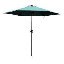 Parasol reclinable verde con manivela Outsunny