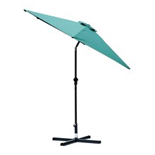 Parasol reclinable verde con manivela Outsunny