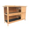 Conejera exterior doble de madera Pawhut