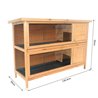 Conejera exterior doble de madera Pawhut