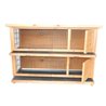 Conejera exterior doble de madera Pawhut