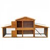 Conejera exterior grande de madera Pawhut