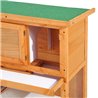 Conejera de 2 niveles de madera Pawhut