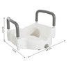 Asiento elevador para inodoro con apoyabrazos Homcom