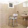 Taburete de ba&ntilde;o regulable con respaldo Homcom