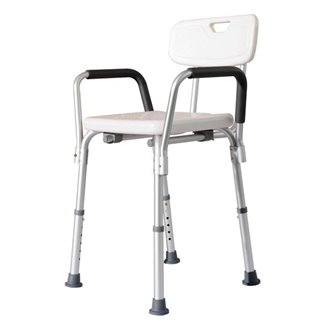 Taburete de ba&ntilde;o regulable con respaldo Homcom