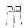 Taburete de ba&ntilde;o regulable con respaldo Homcom