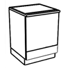 Mueble de cocina bajo para horno 1 frente Tegler