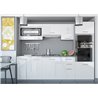Cocina 240cm blanco brillo Paula Tarraco