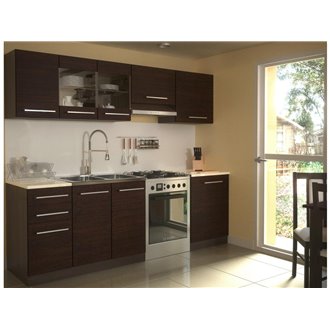 Cocina 240cm casta&ntilde;o Marika Tarraco