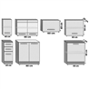 Cocina 240cm blanco Uniqa Tarraco