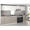 Cocina 240cm blanco y gris Uniqa Tarraco