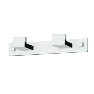 Percha doble cromo Quax Ba&ntilde;o Dise&ntilde;o