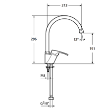 Grifo curvado para cocina Zoom Roca