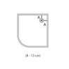 Plato de ducha resina semicircular Futurba&ntilde;o