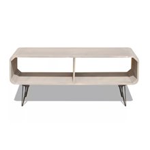 Mueble de televisón gris 2 estantes VidaXL