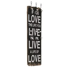 Perchero de pared frase ''Love Live'' VidaXL