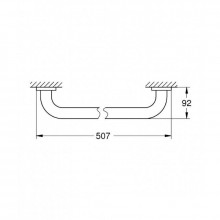 Asidero de bañera de 45 cm cromo Essentials Grohe 