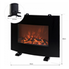 Chimenea el&eacute;ctrica de pared 55x15,5x40cm Homcom