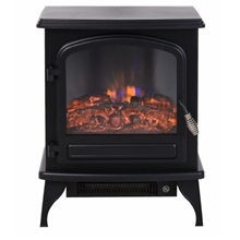 Chimenea eléctrica de pared 65x11,2x52cm negra Homcom