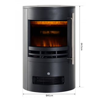 Chimenea el&eacute;ctrica vertical m&oacute;vil 41x41x64,5cm Homcom