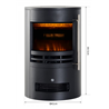 Chimenea el&eacute;ctrica vertical m&oacute;vil 41x41x64,5cm Homcom