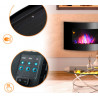Chimenea el&eacute;ctrica de pared 65x11,2x52cm negra Homcom