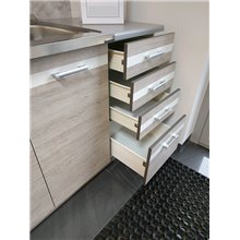 Cocina 240cm wenge y machatto Lungo Tarraco