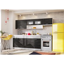 Cocina 240cm gris platino y grafito Bruno Tarraco