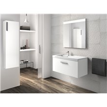 Mueble con lavabo un cajón blanco Prisma Roca