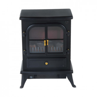 Chimenea el&eacute;ctrica de pie 42,5x28x54cm negra Homcom