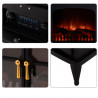 Chimenea el&eacute;ctrica de pie 42,5x28x54cm negra Homcom
