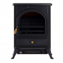 Chimenea eléctrica de pie 41,5x28x54cm negra Homcom