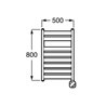 Toallero el&eacute;ctrico 300W cromado Roca