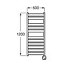 Toallero el&eacute;ctrico 500W acero Roca